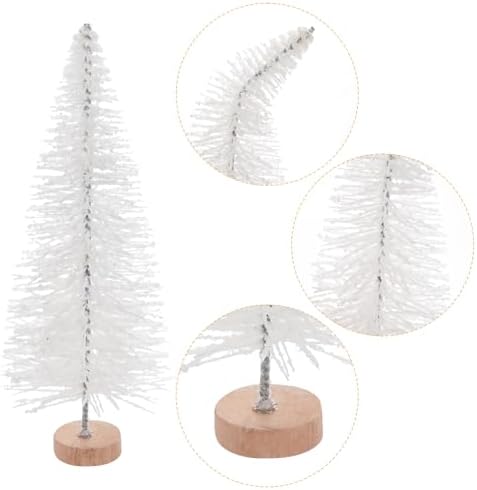 Yookat 40Pcs Artificial Mini Pine Trees Sisal Trees Bottle Brush Trees