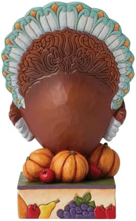 Enesco Jim Shore Heartwood Creek Turkey with Scene Figurine, 8.5 Inch, Multicolor