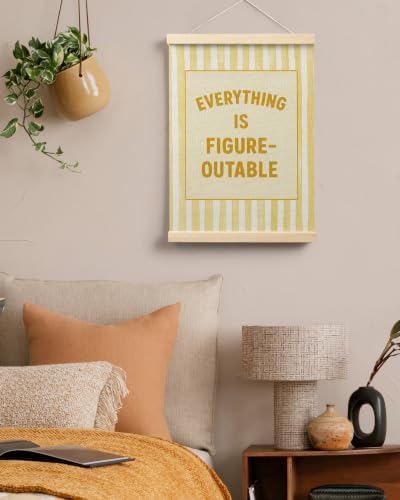 FGFK Everything Is Figureoutable Inspirational Wall Art Poster Hanger Frame
