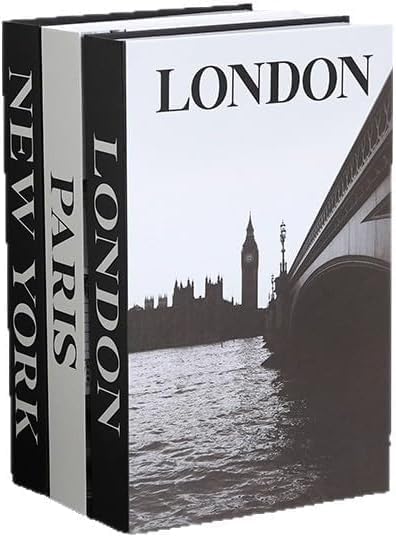 Faux Decorative Books / 3-paris London Newyork Kiss / Set of 3