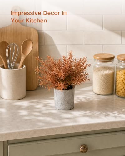 Velener Small Fake Eucalyptus Plant Artificial Potted Plants Indoor for Desk, Shelf, Home Decor Realistic Faux Plant
