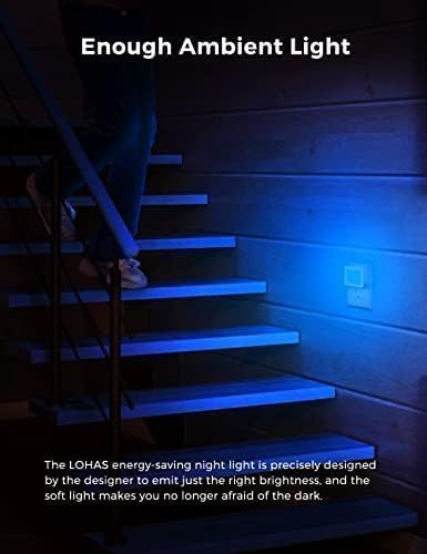 L LOHAS LED Night Light,Night Lights Plug into Wall, Dusk-to-Dawn Sensor