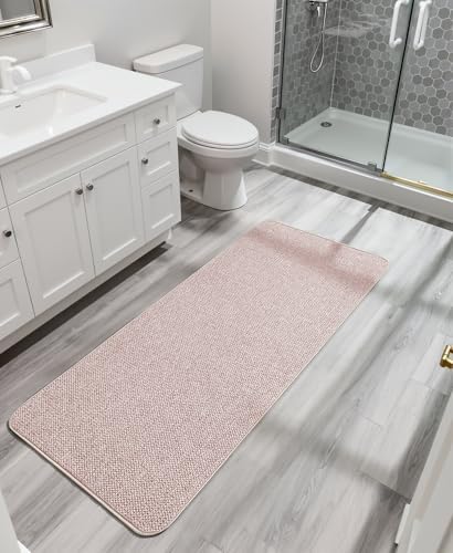 Bosap Bath Mat,Ultra Thin Bathroom Runner Rugs,Large Bath Mats for Bathroom,Quick Dry,Non-Slip,Machine Washable,Low
