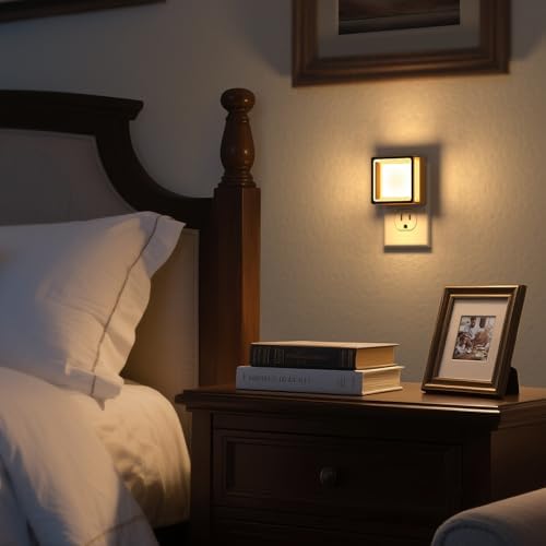 DORESshop Night Light,Night Lights Plug into Wall,2 Pack 3000K Nightlight