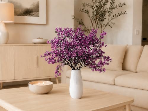 Mandy's 6 Bundles Artificial Lavender Baby’s Breath Flowers