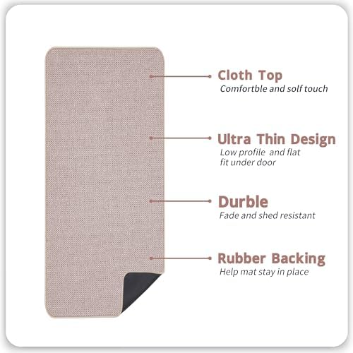 Bosap Bath Mat,Ultra Thin Bathroom Runner Rugs,Large Bath Mats for Bathroom,Quick Dry,Non-Slip,Machine Washable,Low