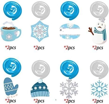 Christmas Snowman,Snowflake,Winter,Snow Hanging Swirl Decorations for Festival,Party,Together,Celling,Classroom,Home,Office,Bedroom(30Ct)
