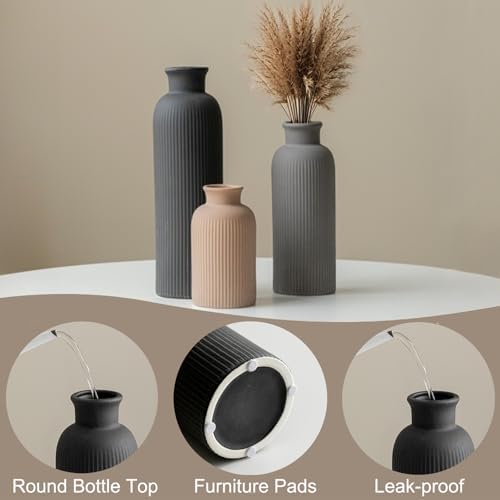 Modern Ceramic Vase Set / Standard Black Mix