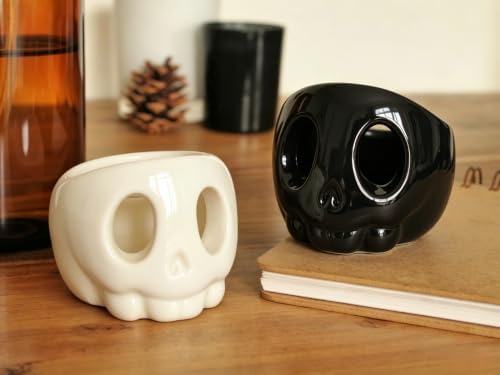 Halloween Decorations Indoor - Skull Candle Holder Set for Home Table Decor