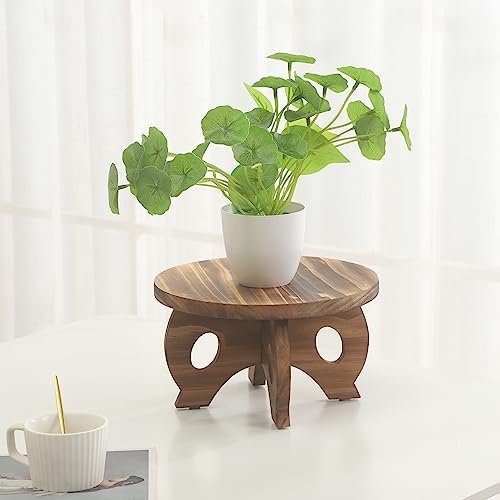 Plant Stand Indoor Wooden Plant Stool Round Stand Risers for Decor Plant Pedestal Stand / Brown