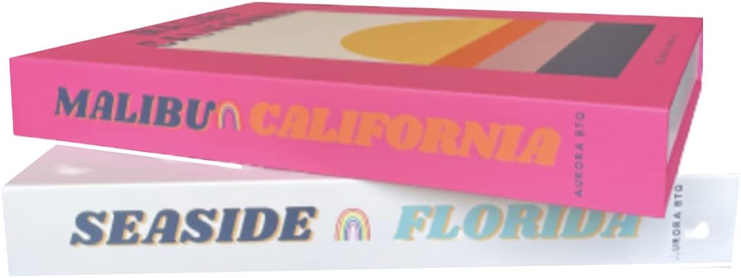 Women Modern Preppy Aesthetic Stacked Home Book Decor / Pink