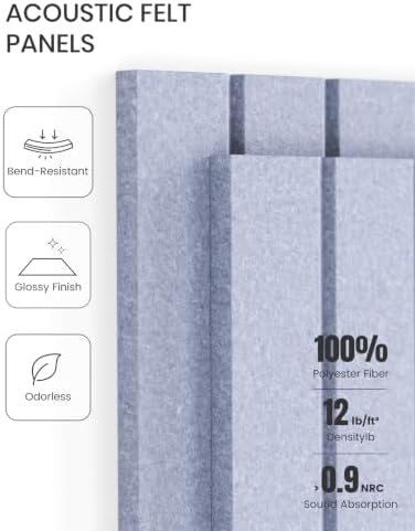 Fluxynara 48" x 36" Large Felt Bulletin Board, Soft Periwinkle