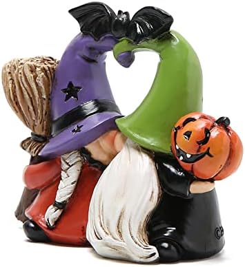 Hodao Halloween Gnome Decoration, Couple Elf Figurine Decor Indoor