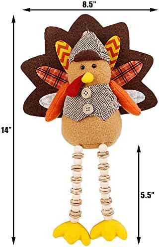 winemana 2 Pack Thanksgiving Decorations Stuffed Turkeys