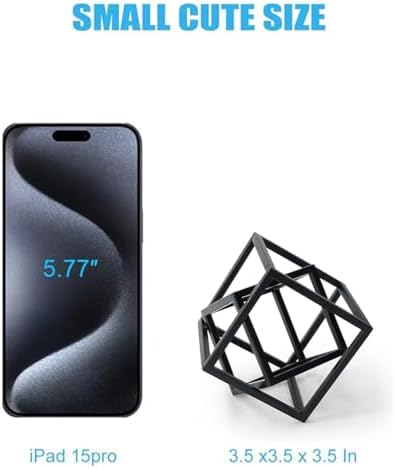 Metal Cube Decorative Ornaments Modern Home Decor Accent / Black Metal Geometric