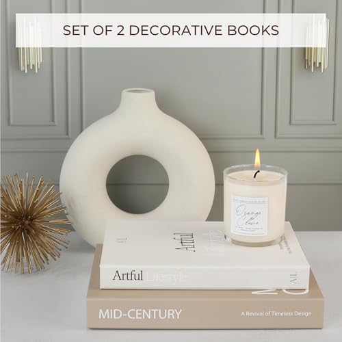 Aesthetic Decorative Books / Brown-beige / Set of 2