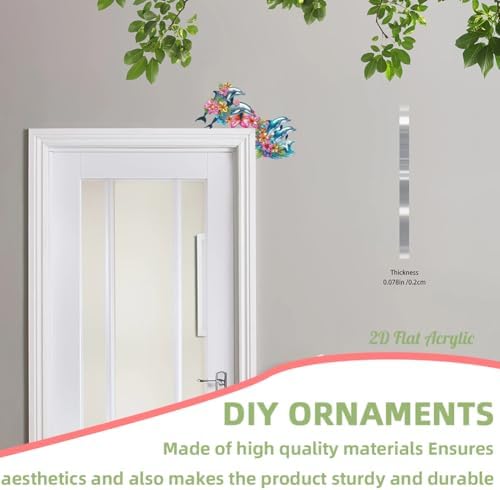 DIY Diamond Art Painting Animal Door Corner Decor, PVC Frame Signs with Dolphin Designs for Holiday Home, Festive Wall Hanging Gift for Family