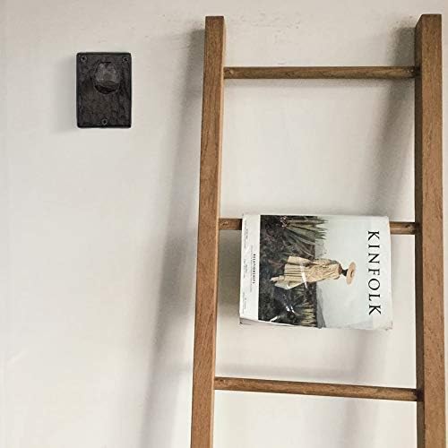 Billow Wall Mount Cast Iron Hooks Coat Towel Bag Hat Hanger Multiuse Entryway Railroad Spike / Black