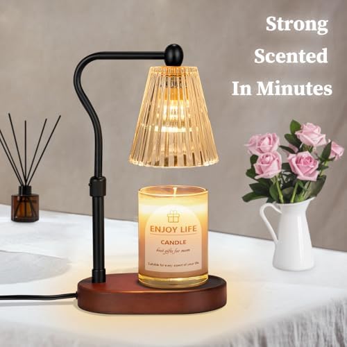 seenlast Candle Warmer Lamp with Timer Dimmer Adjustable Height,Mothers Day Gifts,Electric Wax Warmer Vintage Home