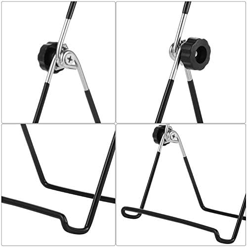 Plate Stand Easel Picture Frame Stand Adjustable Foldable Tablet Iron Display / Black / Set of 3
