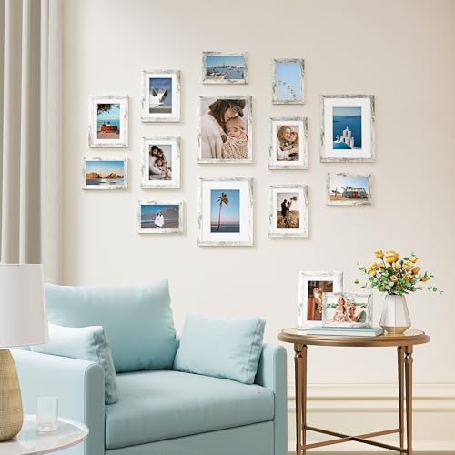 Vittanly 15 Pack Picture Frames Collage Wall Decor, Wall/Tabletop Display