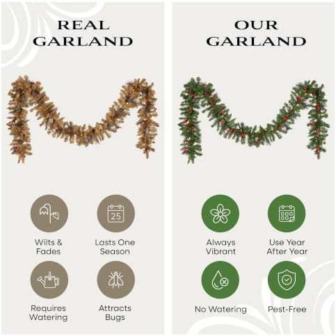 National Tree Company 9ft Pre-Lit Crestwood Spruce Christmas Garland