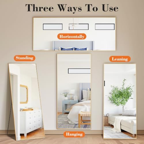 DUMOS 24"x65" Full Length Floor Mirror, Full Body Mirror