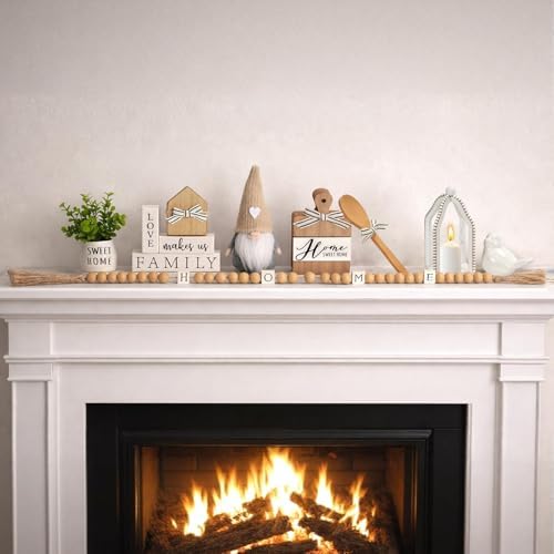 Farmhouse Tiered Tray Decor Set 8 PCS Sweet Home Tabletop Decorations