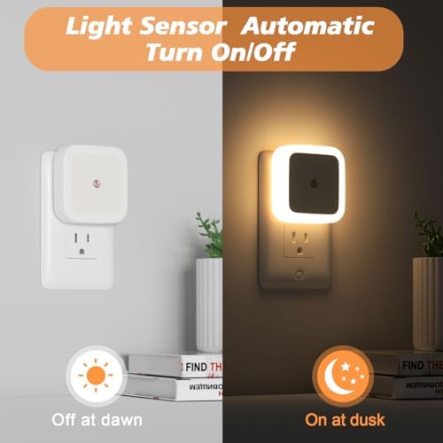 Sujeet Night Light, Night Lights Plug into Wall 8-Pack, Nightlight Plug in Night Light, Dusk to Dawn Night Lamp Led