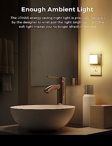 L LOHAS LED Night Lights Plug into Wall 2-Pack, 0.3W Plug in Night Light