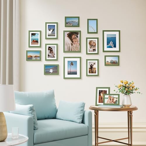 Vittanly 15 Pack Picture Frames Collage Wall Decor, Wall/Tabletop Display