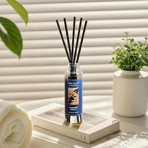 Airkeep Reed Diffuser Oil Refill/Cashmere Vanilla/3.38 oz / 1 Pack/Air Freshener & Aromatherapy Essential Oil Blend for