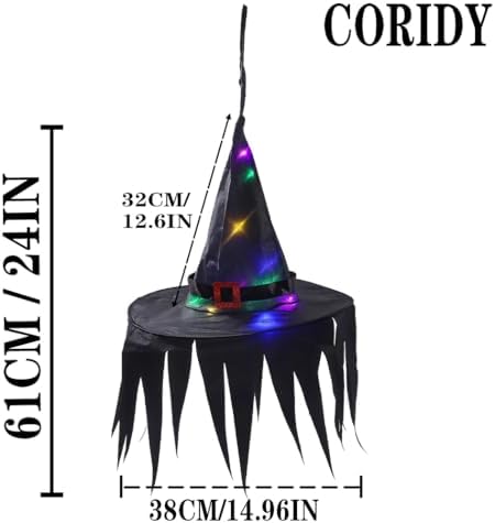 light up Halloween Decorations Witch Hat Hanging sawtooth Lights Ghost hats