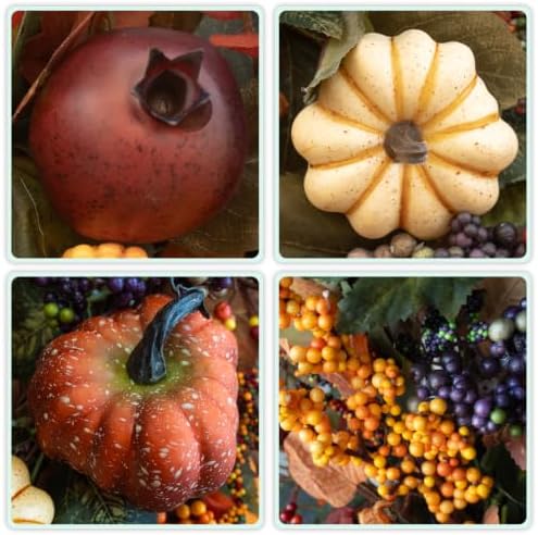 Fall Wreaths for Front Door 24 Inch Autumn Rustic Farmhouse Harvest Wreath