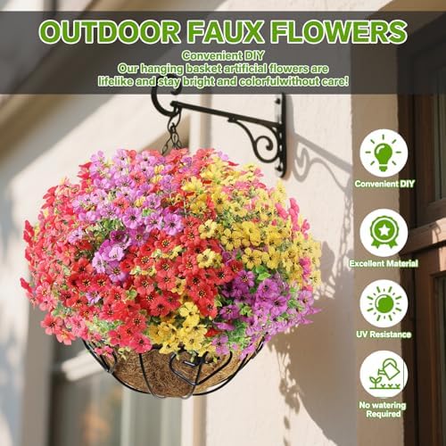 Artificial Flowers for Outdoor,42 Pack(Mixed)