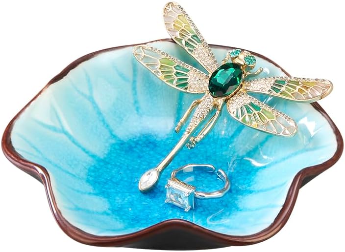 Decorative Ring Holder Small Trinket Tray Bowl / Lake Blue-ice