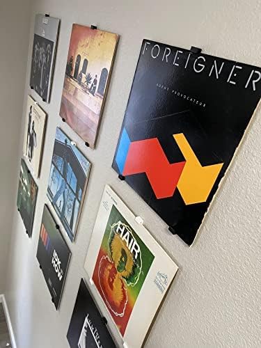 Minimalist Vinyl Record Album Wall Mount Display- 30 Pack| No Wall Damage so Perfect for Apartments, Dorms, & Office