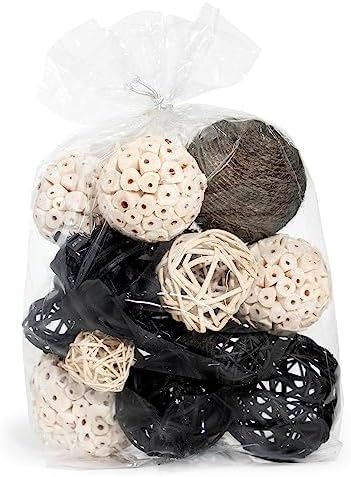 ANDALUCA Decorative Balls Orbs Bag (Black & White)