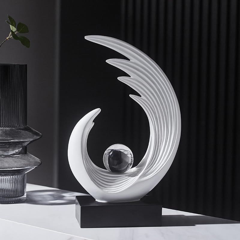 Modern Abstract Art Sculptures / White
