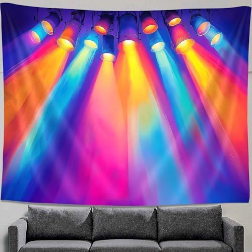 JAWO Illumination Themed Tapestry, 2026 VBS Wall Hanging, Rainbow Spotlight Decor for Vacation Bible School, Church Event, Kids Party Decor, 40X30 Inch