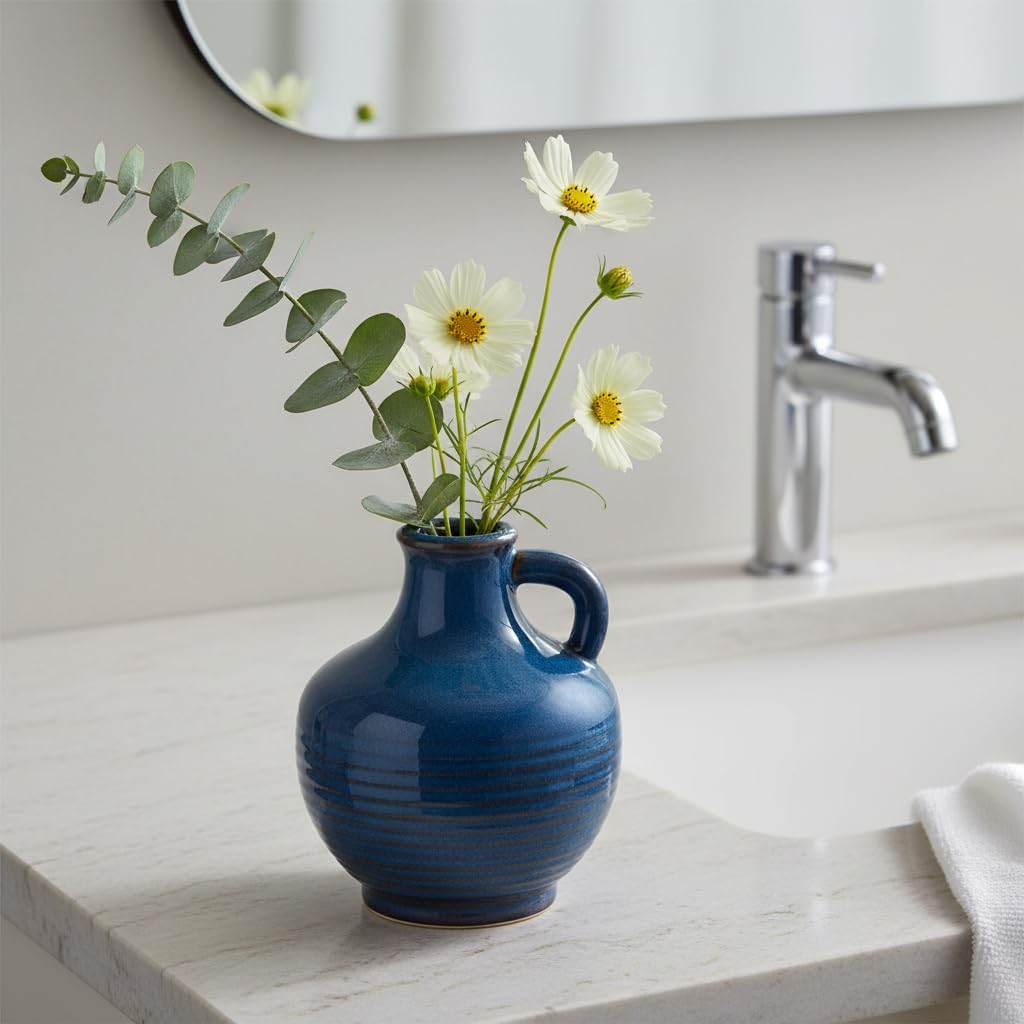 Small Modern Vase / 6 Inch / Blue - 6