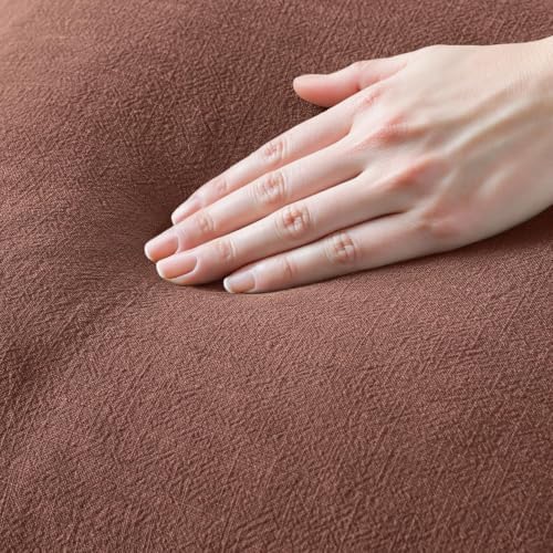 MIULEE Linen Fringe Decorative Fall Throw Pillow Covers Autumn Glaze 18x18