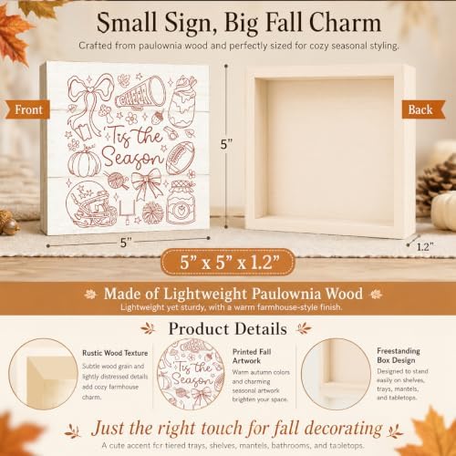 Cheer Tis The Season Fall Decor Sign | Football Autumn Wall Art