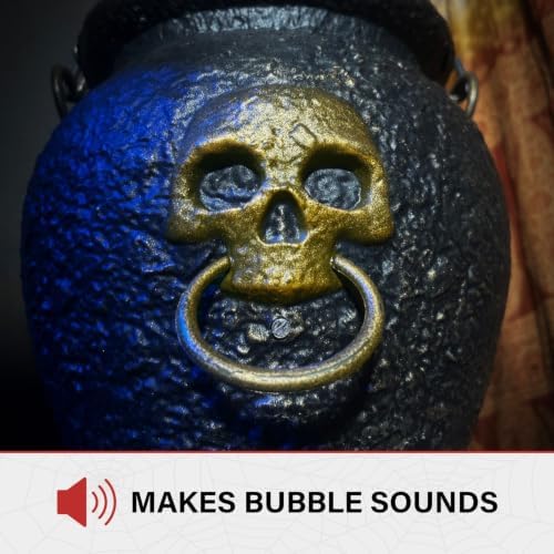 Haunted Hill Farm 4.7-Ft. Animated Witch Cauldron with Lights and Sound