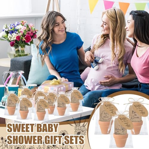 Reallnaive 48 Sets Baby in Bloom Baby Shower Party Favors Seed Packets