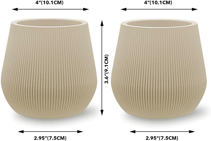 Small Boho Vase / Desert Tan / White