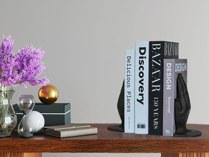 Hands Style Decorative Bookends / Black