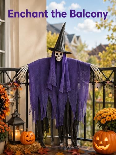 Bearhug Halloween Hanging Ghost Decorations, 3 Pack Scary Reaper Decor