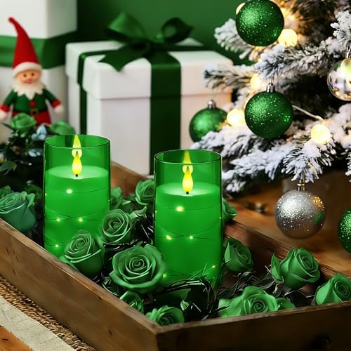 Homemory 3"x6" Flameless Candles, Flickering LED Pillar Candles with Remote