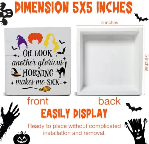 Halloween Decorations Sign Witches Wood Sign